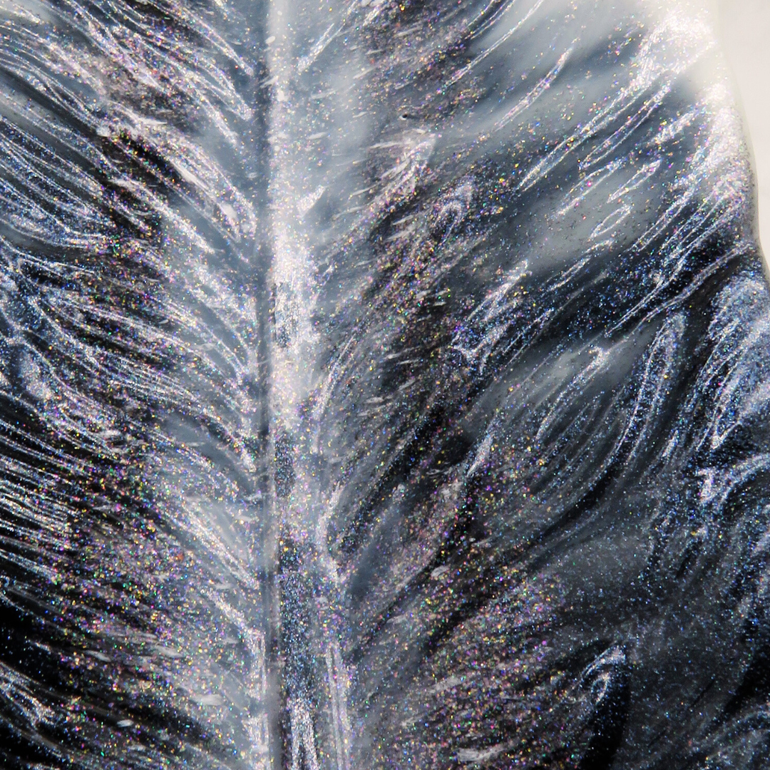 Feather Tray - Silver, Grey, White and Black Mix image 2