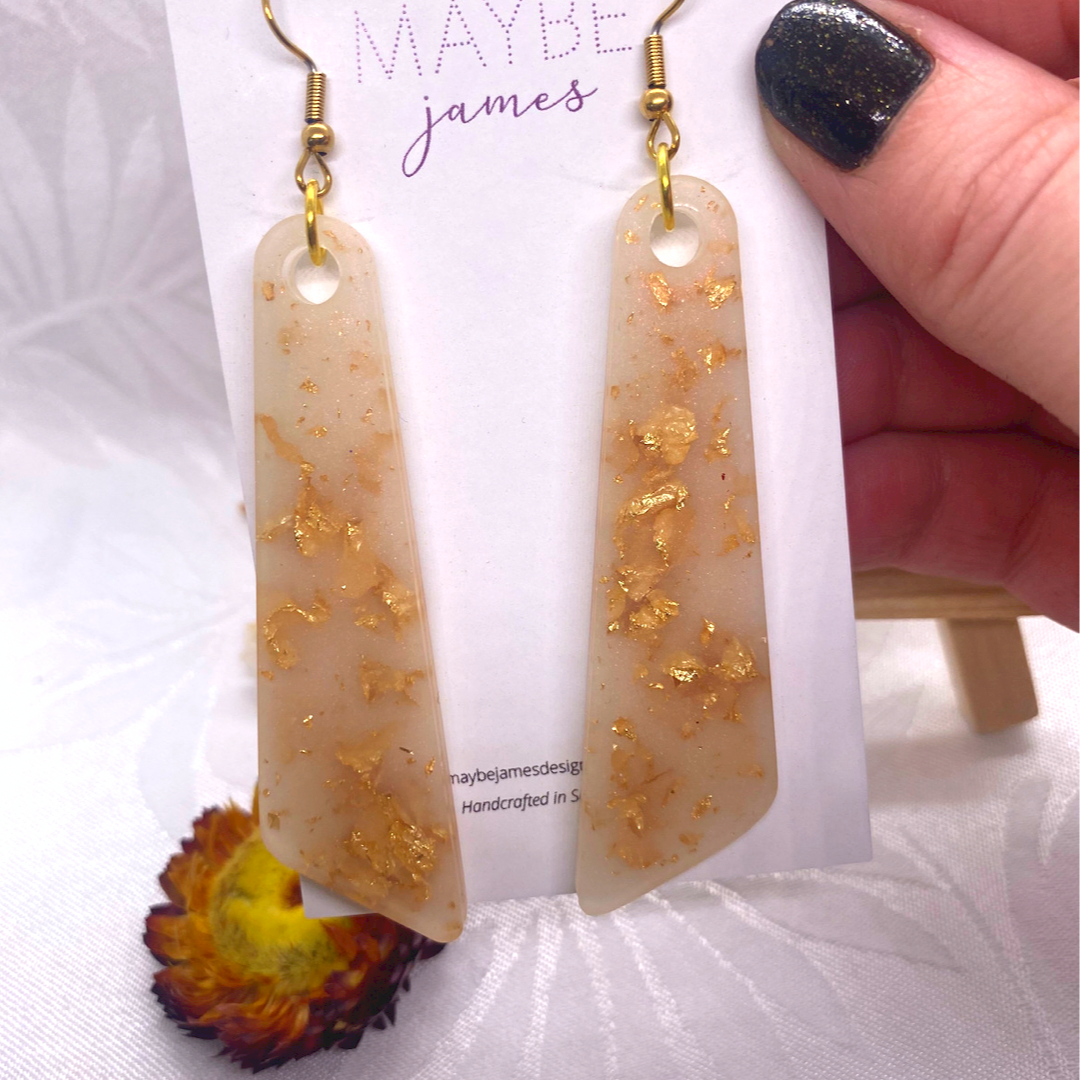 Gold & Pearl Dangles image 2