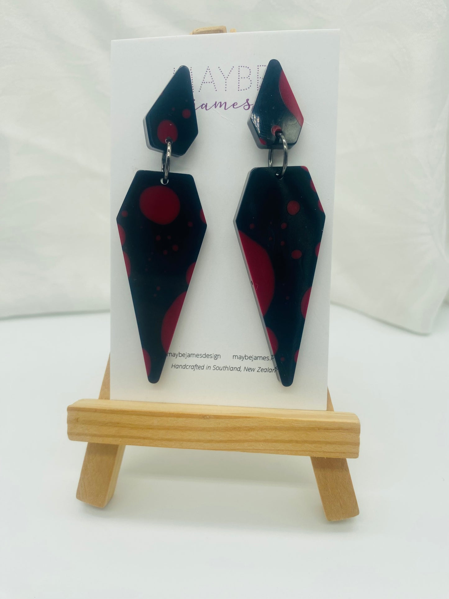 Black and Red "Murder on the Dance Floor" Halloween Theme Dangles