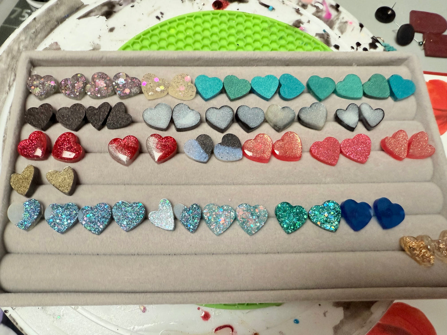 1cm Resin Hearts Sale
