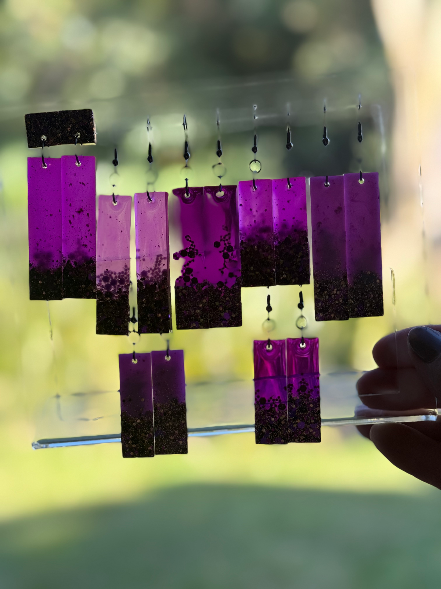 Purple Lava Lamp Dangles 4cm or 5cm