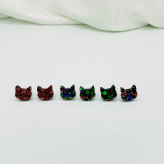 Kitty Cat Mini 1cm Studs image 3
