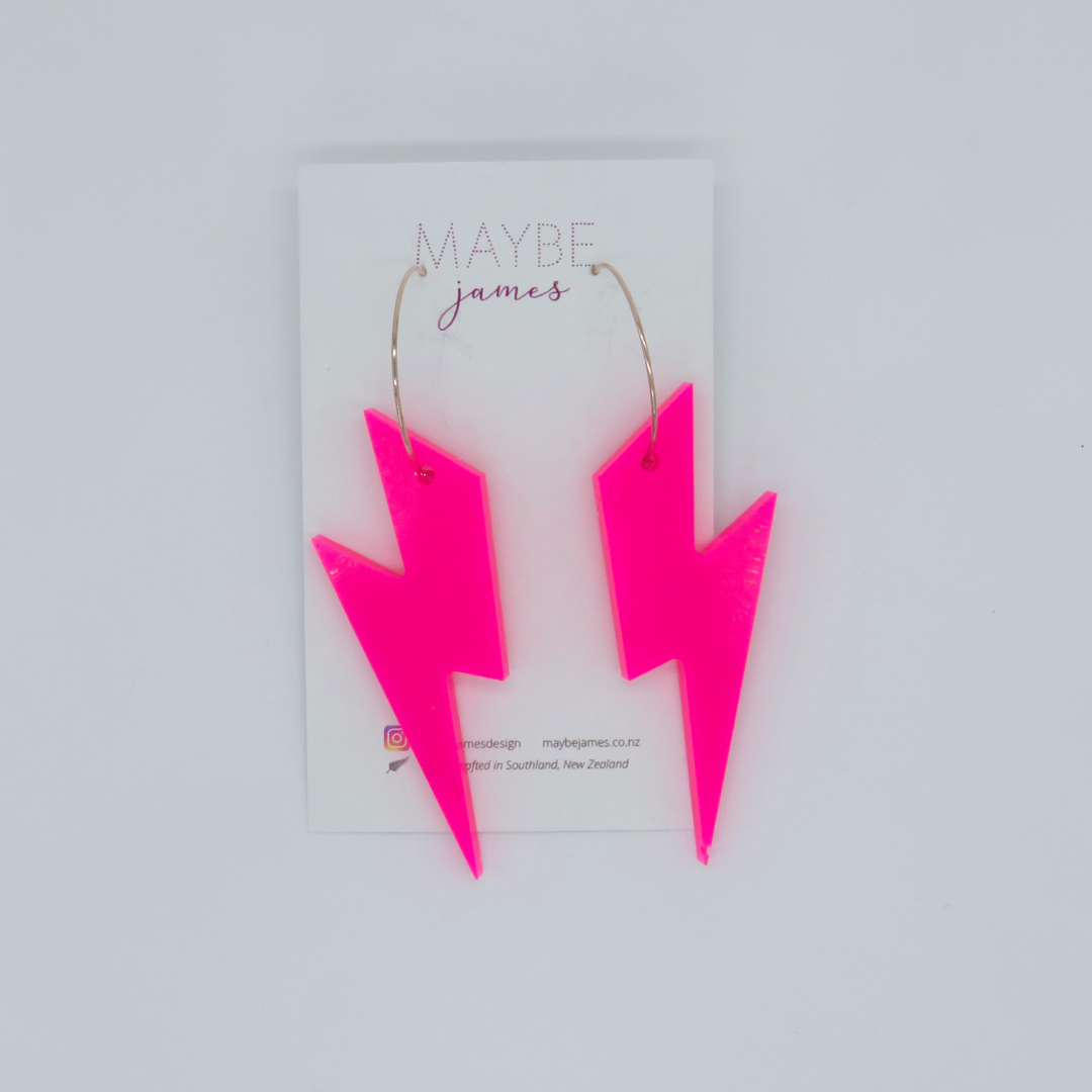 Beauty Bolts - Hot Pink Dangles image 1
