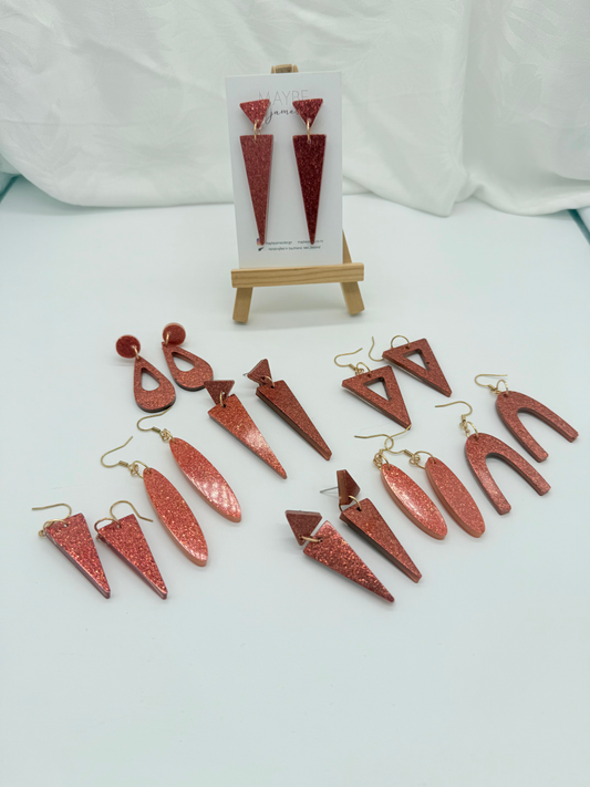 Metallic Copper Glam Dangles - Various Sizes  image 0