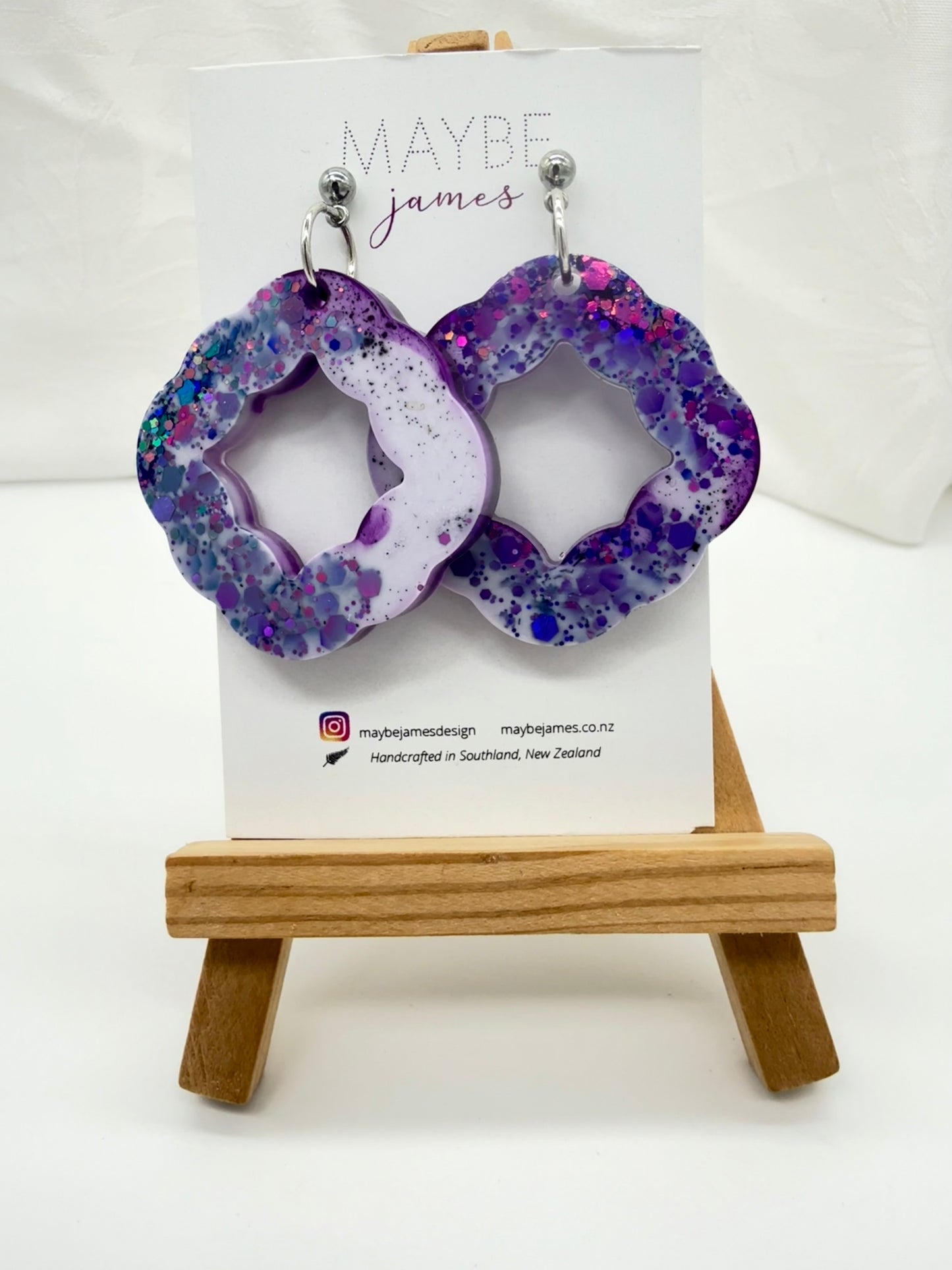 Chunky Icecream Flavor Inspired Flower Shape Dangles