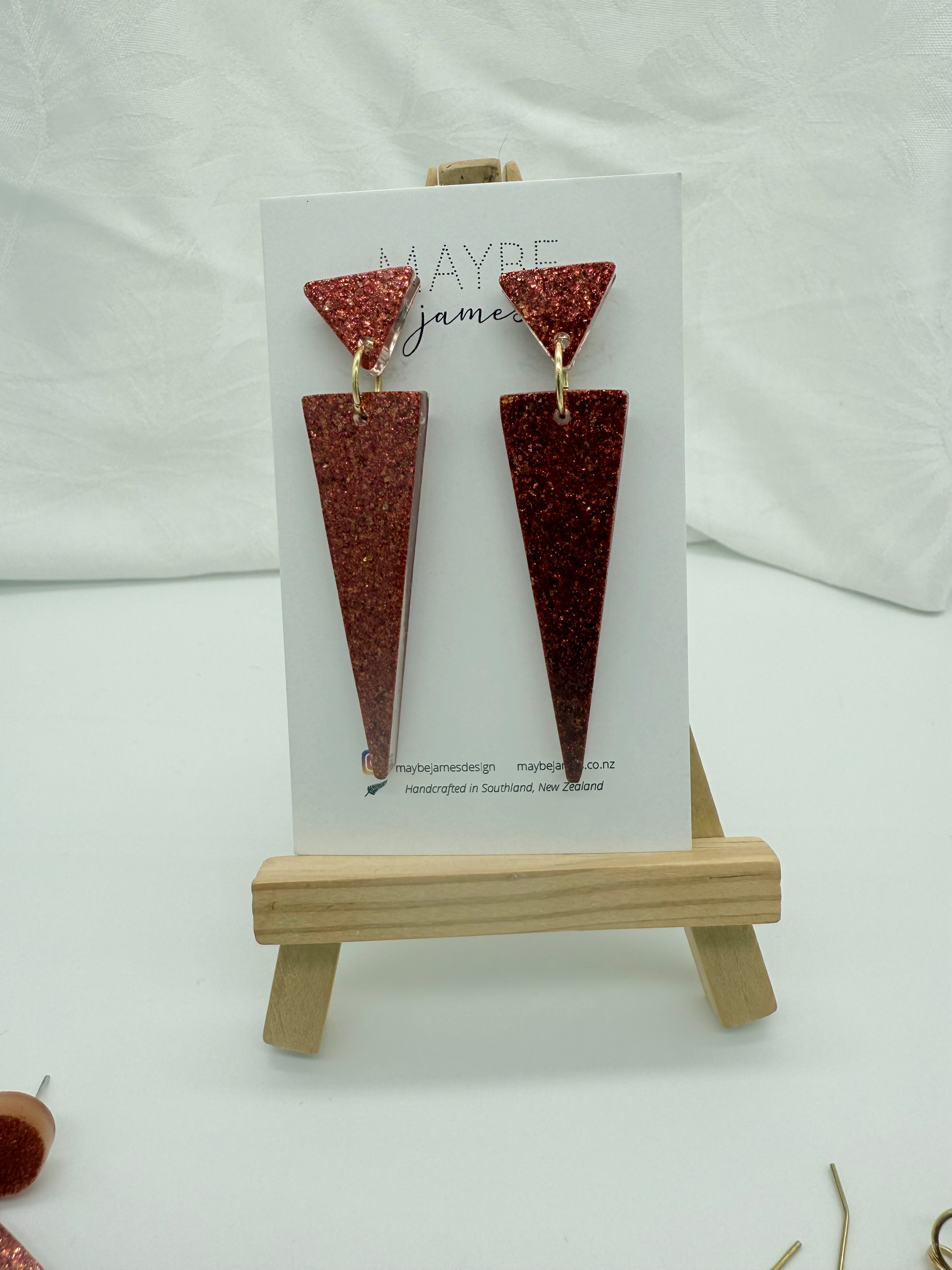 Metallic Copper Glam Dangles - Various Sizes  image 1