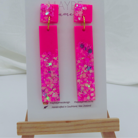 Pink Party Long Dangles 5cm Long Dangles image 0