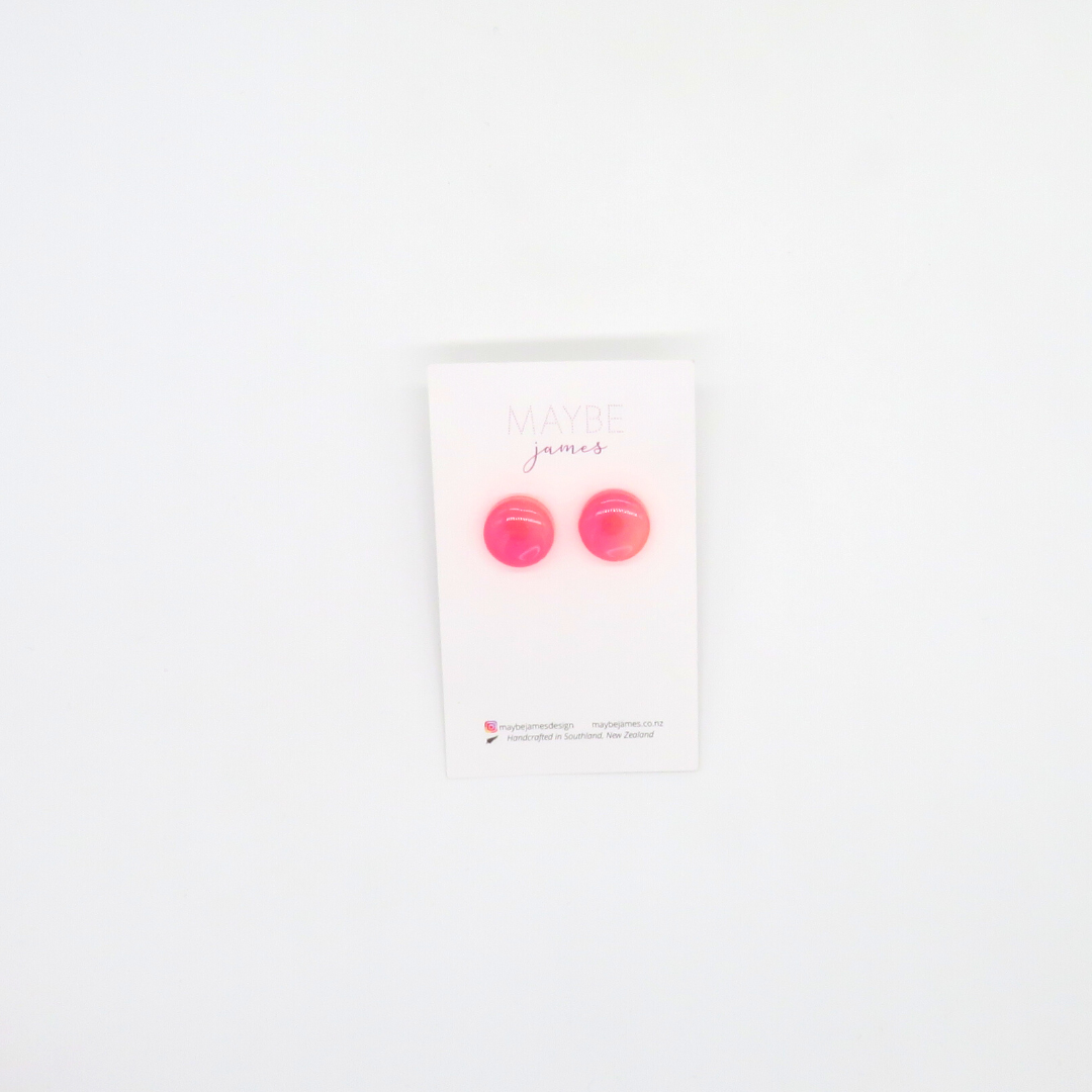 Barbie Girl Faint Gold & Pink 15mm Studs image 2