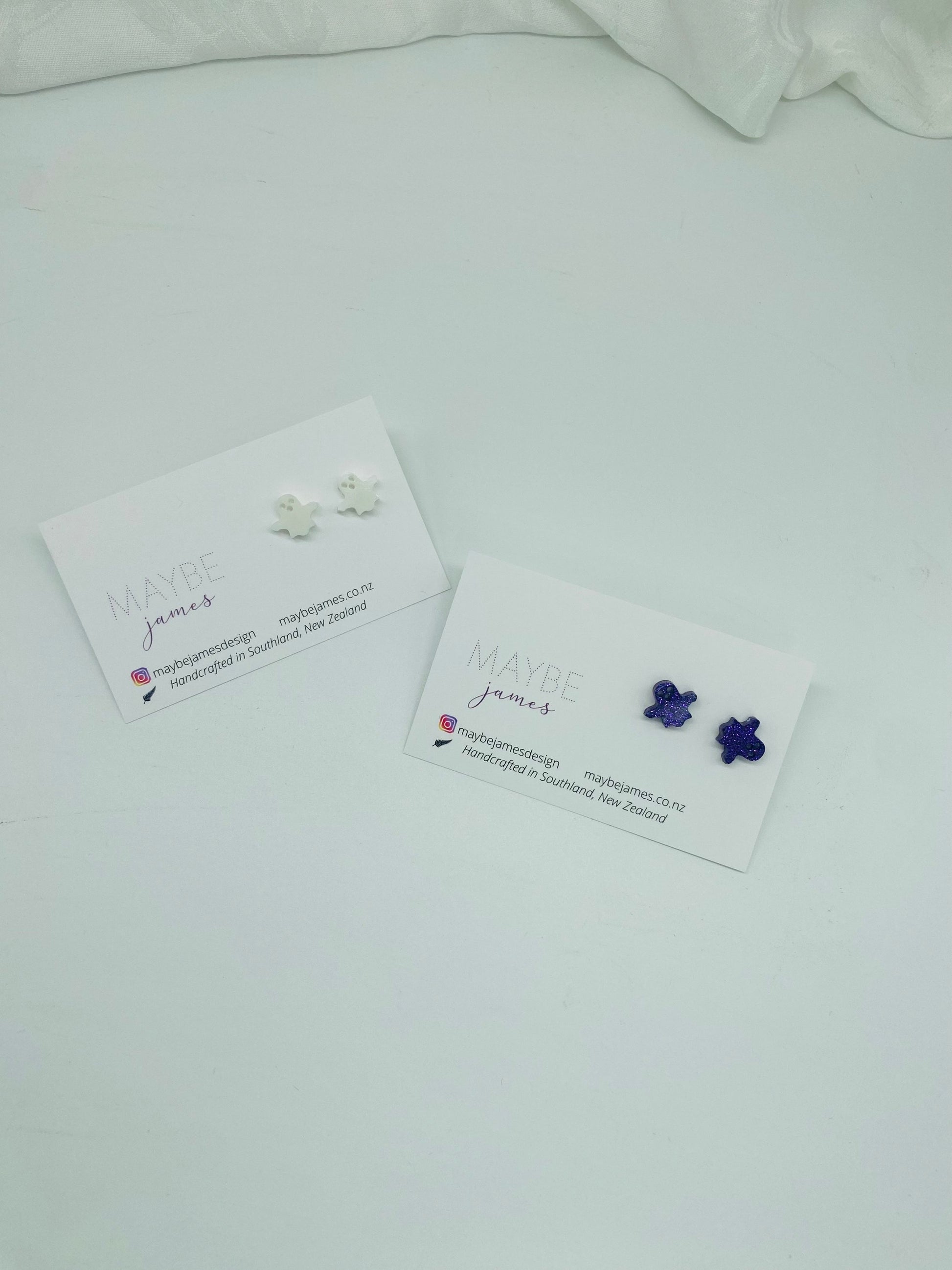 Itty Bitty Ghost Studs  image 0