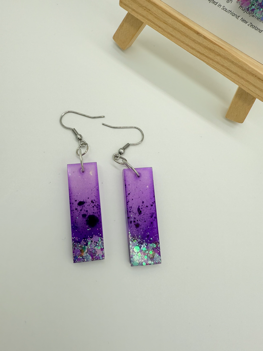 Purple Confetti Party 4cm Dangles image 0