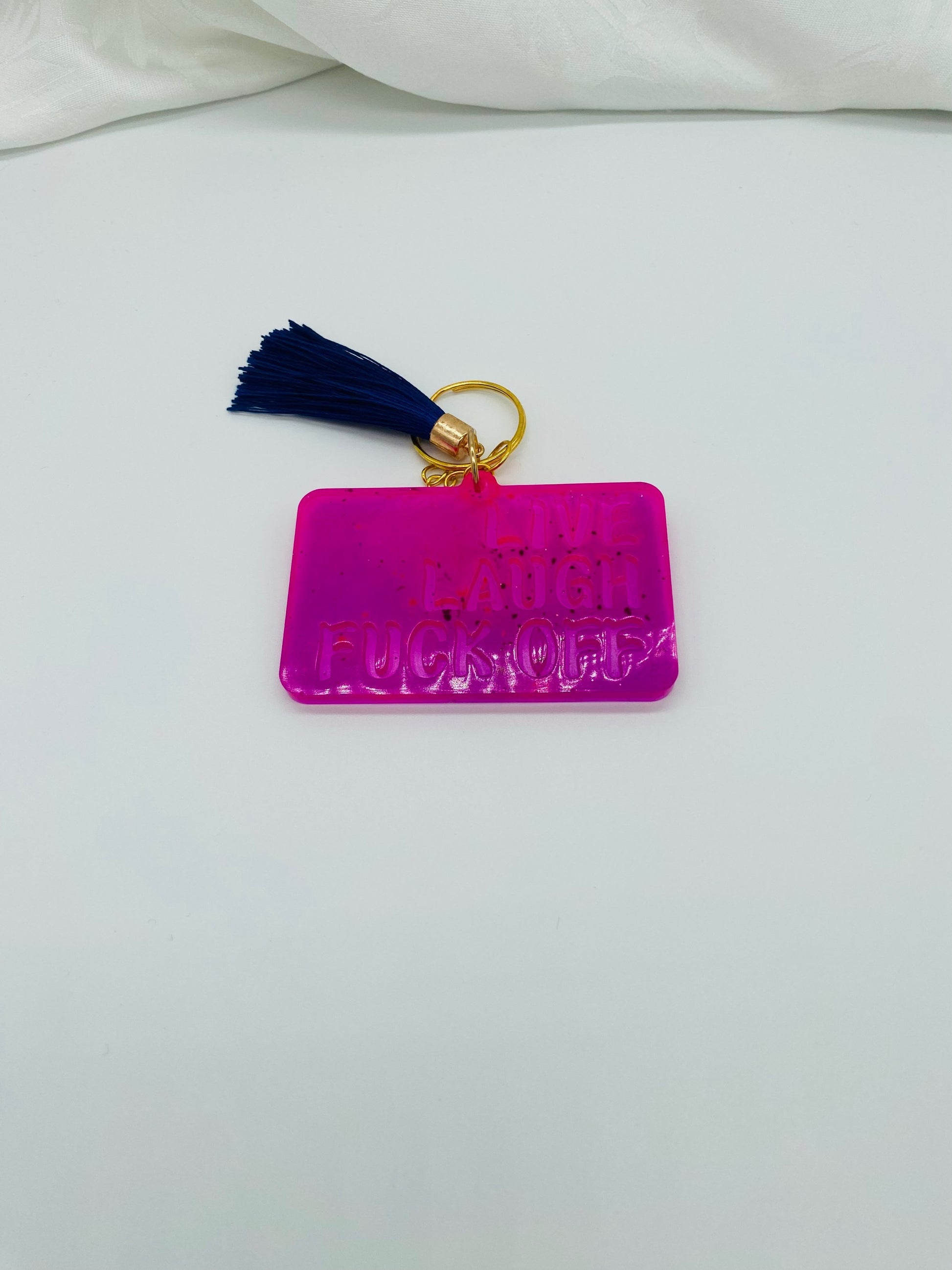 Live Laugh F**k Off Purple Keychain image 1