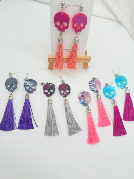 Skull Tassel ‘Day Of The Dead’ - 9.5cm Long Dangles