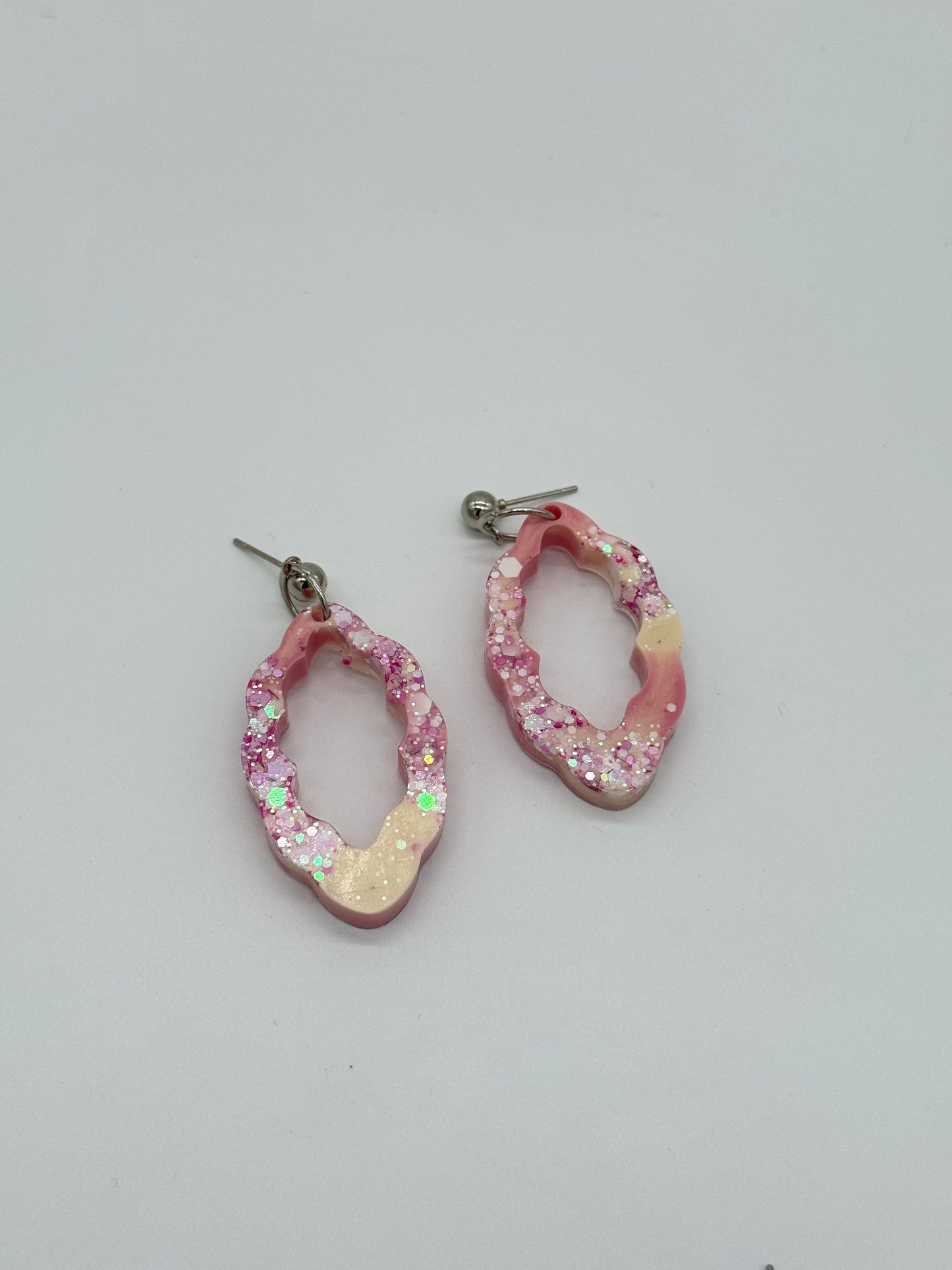 Chunky Icecream Flavor Inspired Flower Shape Dangles