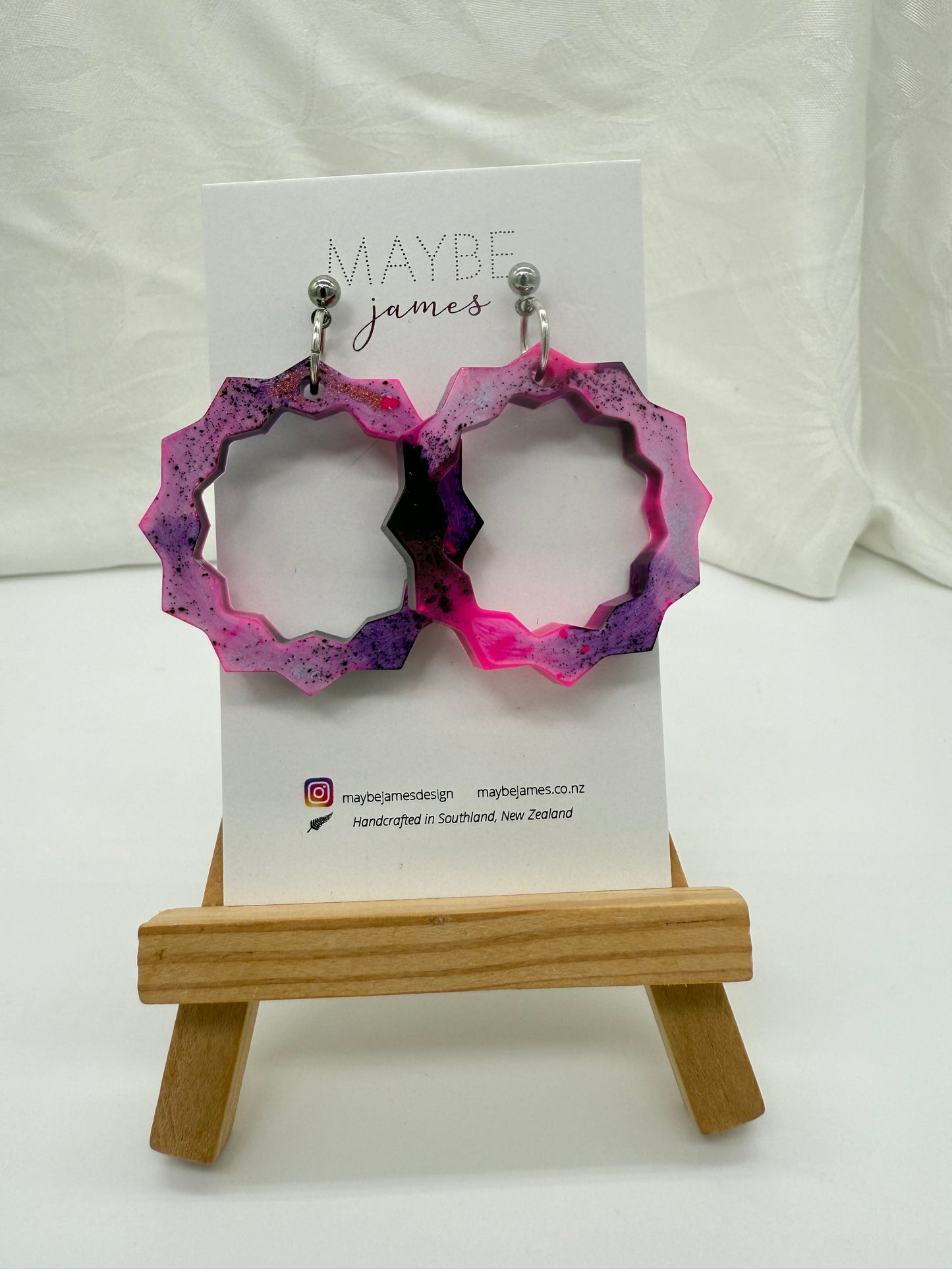 Chunky Icecream Flavor Inspired Flower Shape Dangles