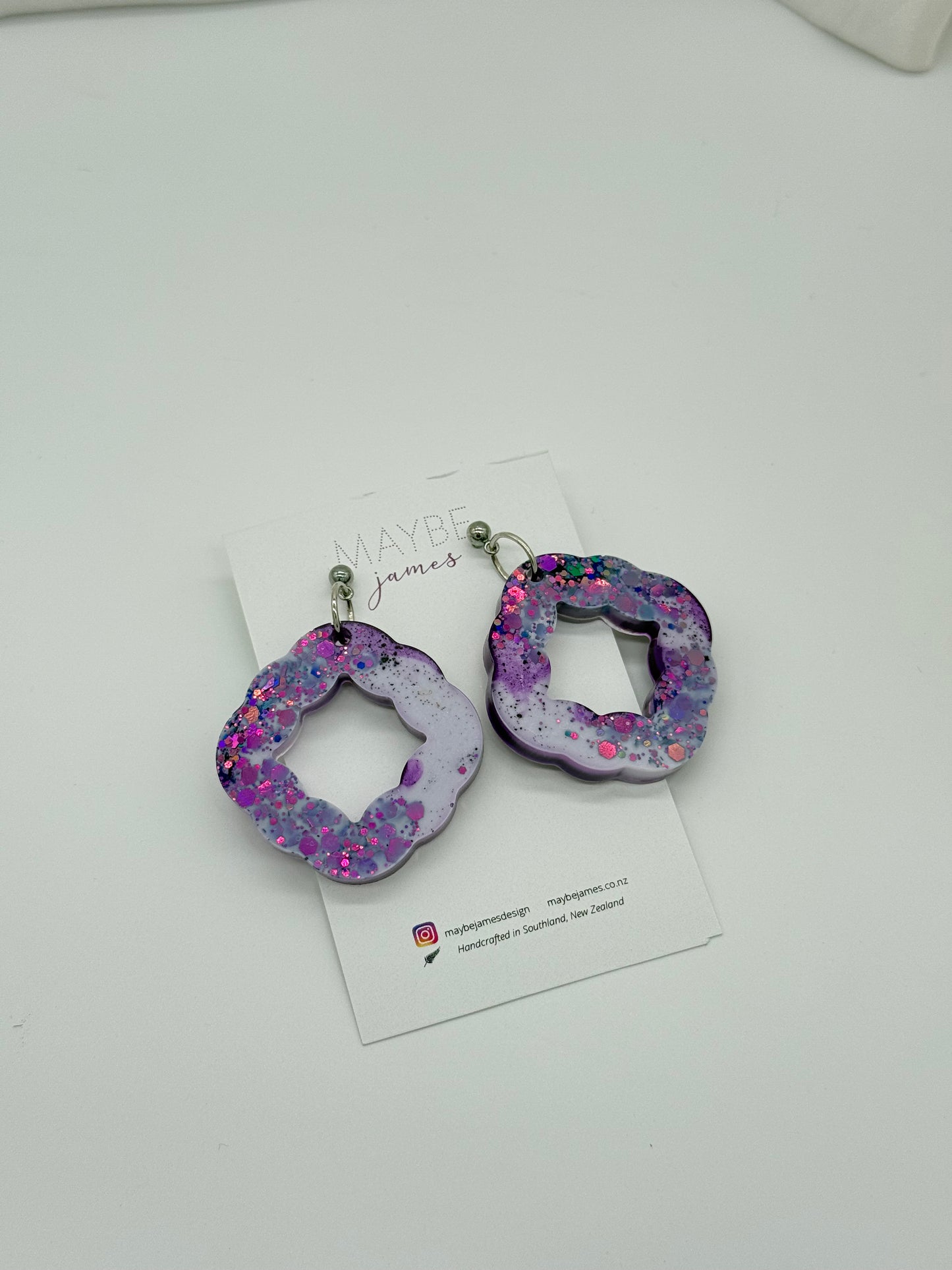 Chunky Icecream Flavor Inspired Flower Shape Dangles