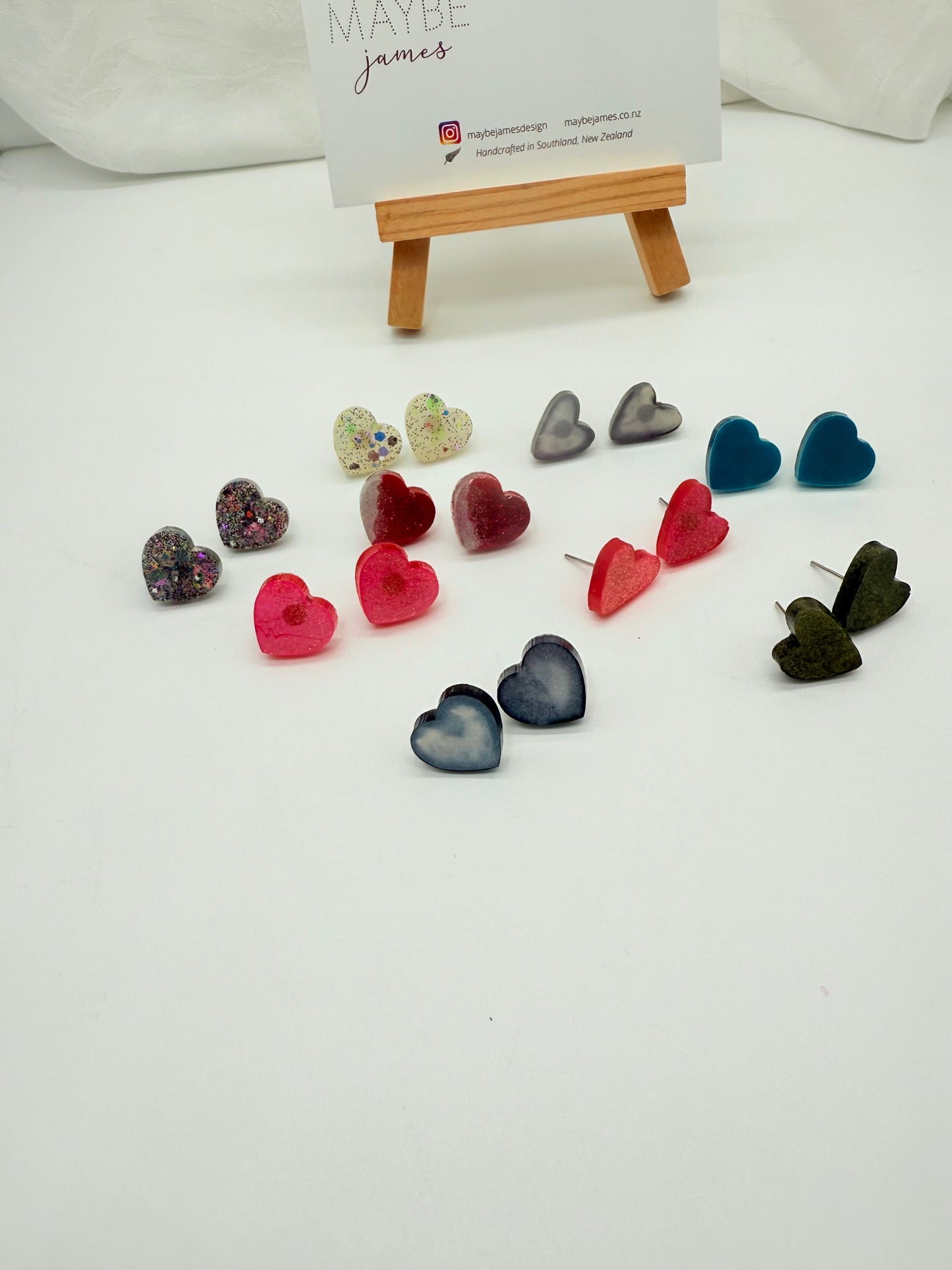12mm Heart Shaped Studs