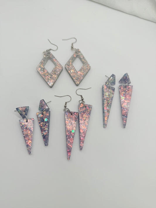 Lavender Haze Bright Glitter Dangles