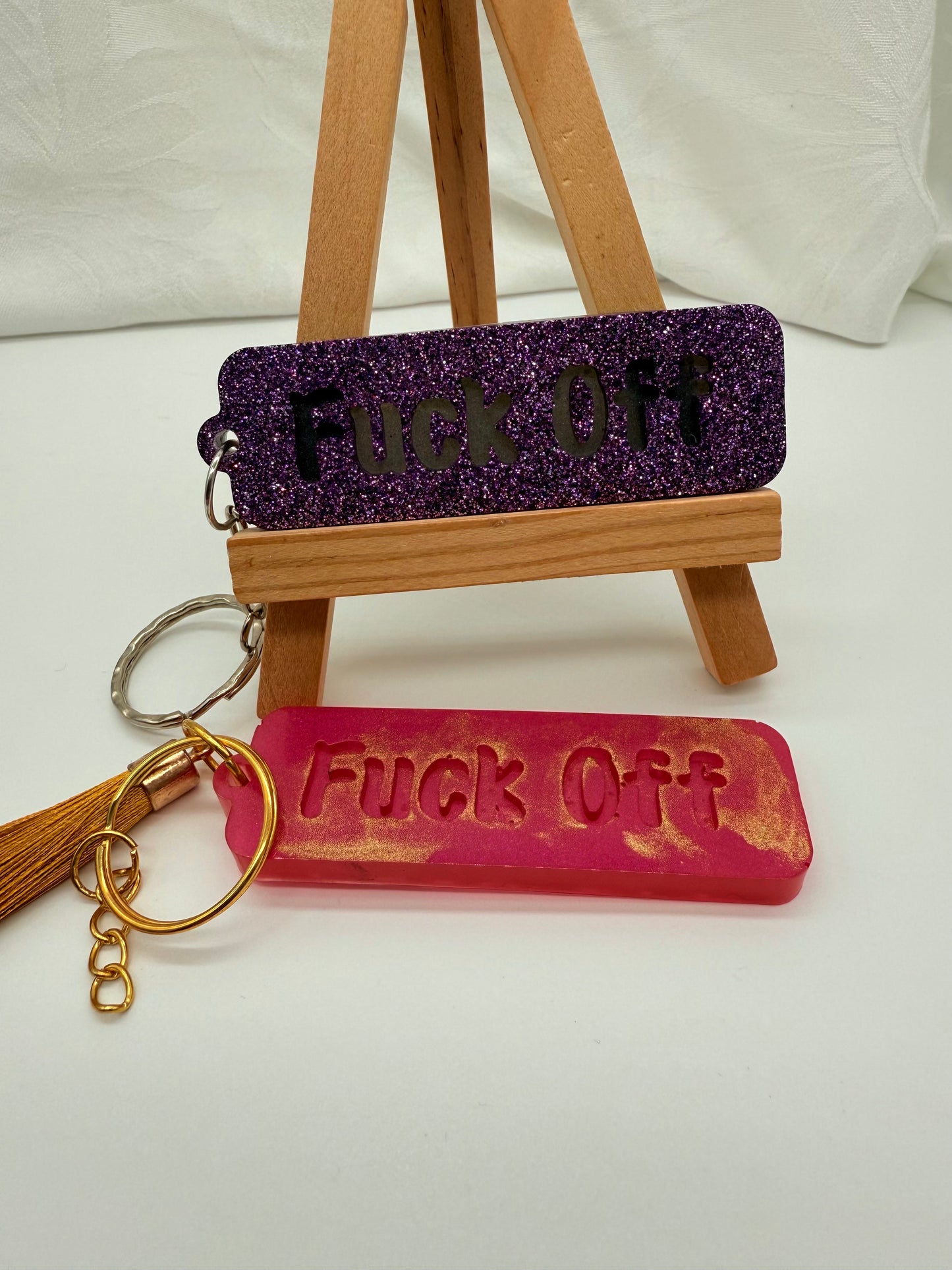 Bright Coloured Swear Word NSFW Keyring