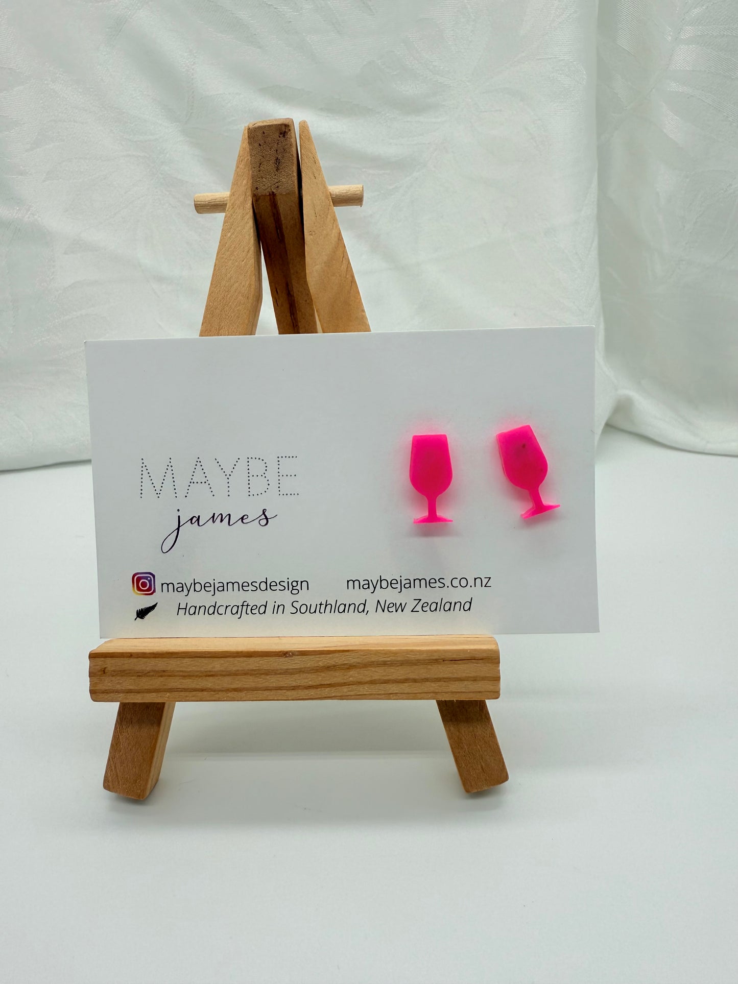 Don't Wine To Me - Hot Pink Studs