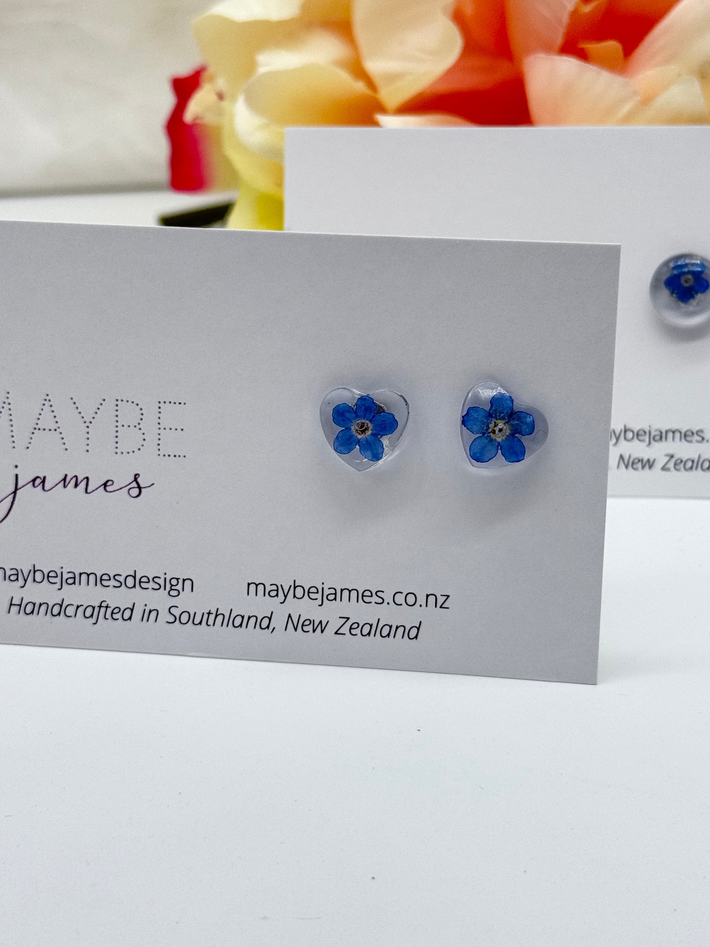 Forget Me Not Transparent Mini Studs