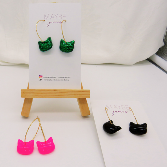 Kitty Cat 1cm Hoops image 0