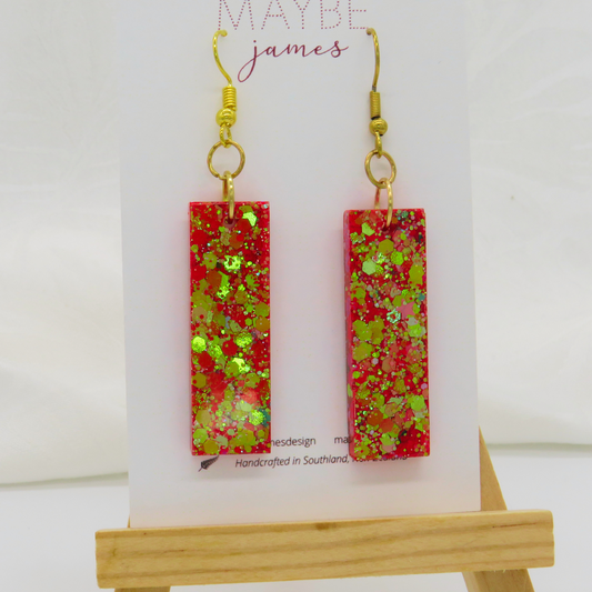 Red Light Disco Dangles - 4cm Long Dangles image 0
