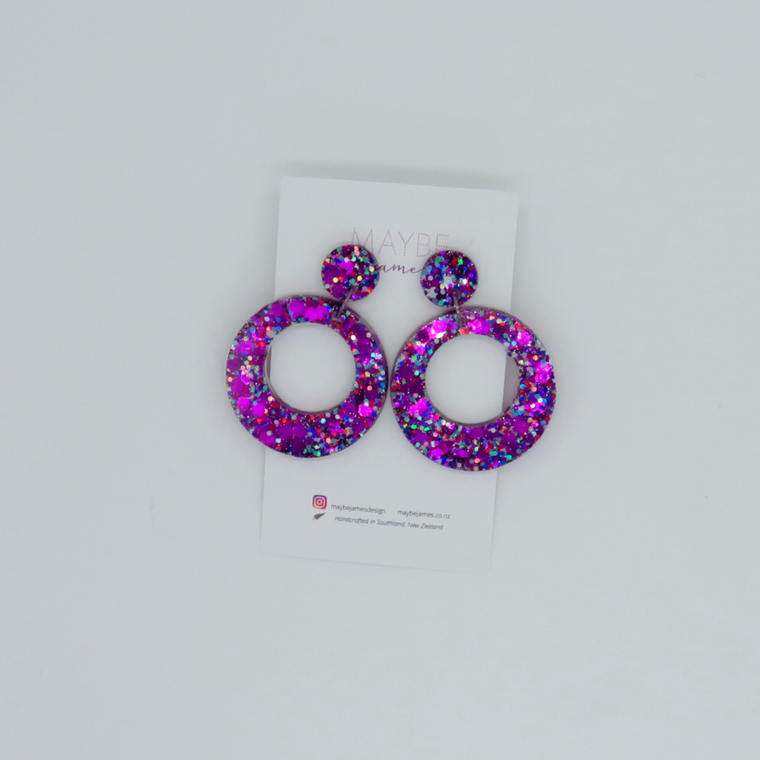 Purple Rain 4cm Dangles image 1