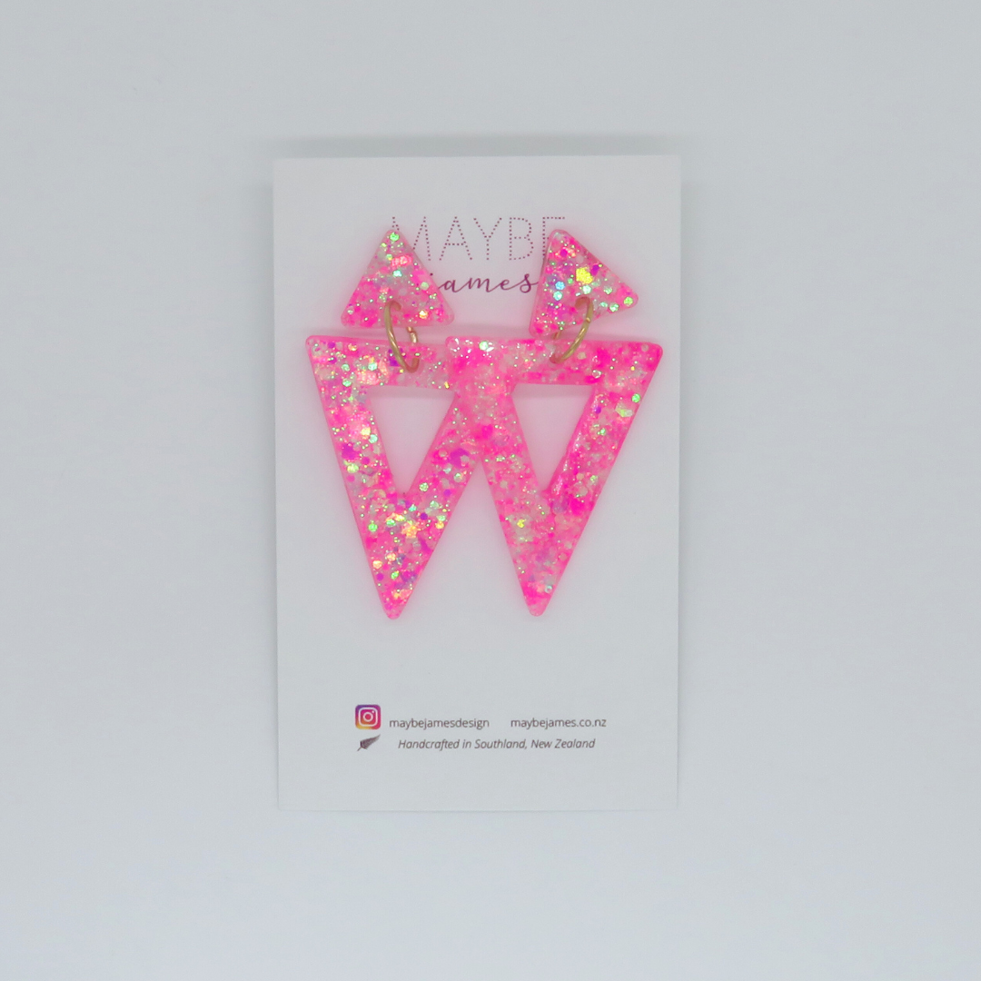 Candyfloss Pink 4cm Dangles image 0