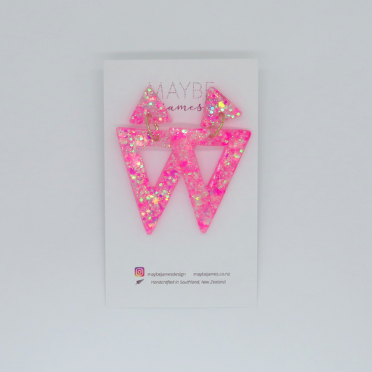 Candyfloss Pink 4cm Dangles image 0