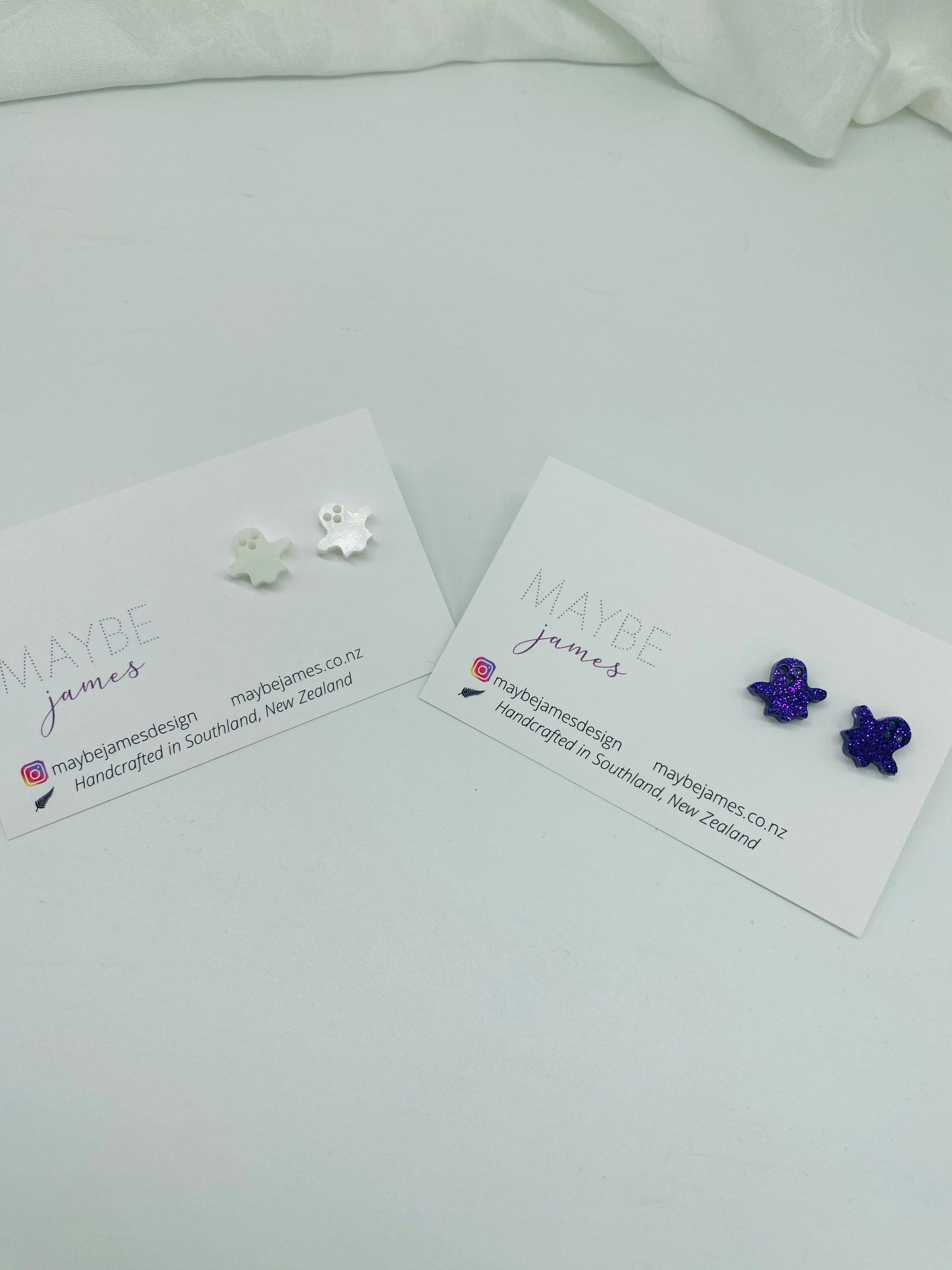 Itty Bitty Ghost Studs  image 1
